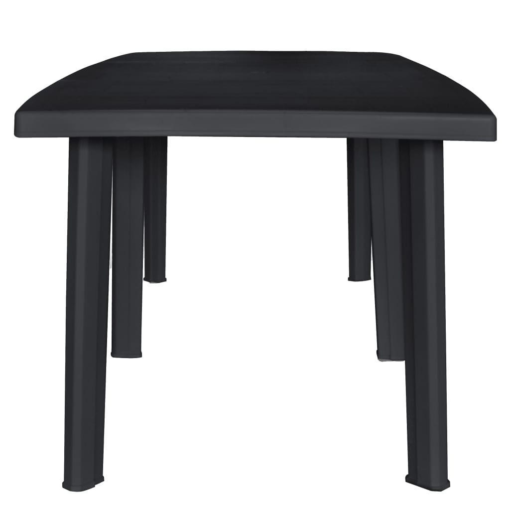 Gartentisch Anthrazit 216 x 90 x 72 cm Kunststoff